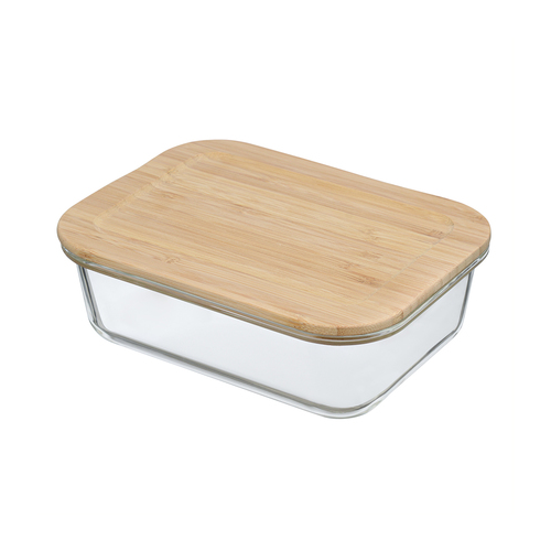 Контейнер для еды стеклянный (1050 мл), с крышкой из бамбука LB1050RC Smart Solutions