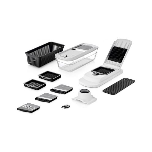 Мультирезка для овощей Home Chef Pro с контейнером для запекания, 29х12х12 см, черно-белая W30027053 Walmer