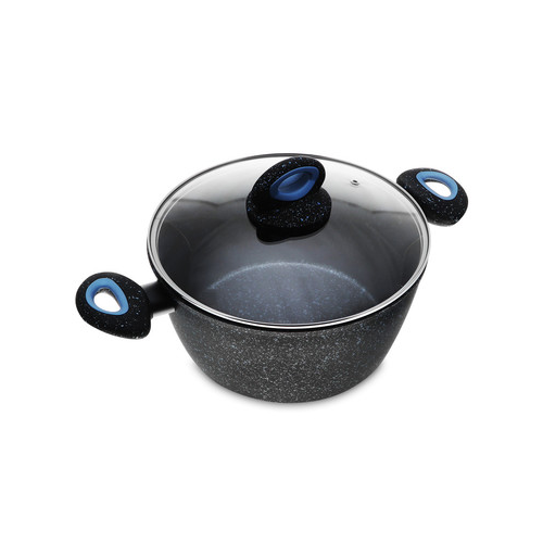 Кастрюля с крышкой Stonetic Pro (3.8 л), 24х13.5 см SYB-S124AK-0524 KITCHENSTAR