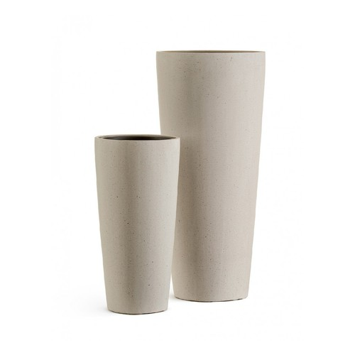 Кашпо Effectory Beton Высокий конус, 61х30 см, белый песок 41.3319-02-020-BE-61 Treez