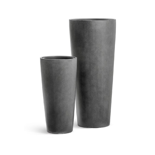 Кашпо Effectory Beton Высокий конус, 61х30 см, темно-серый бетон 41.3319-02-020-GR-61 Treez