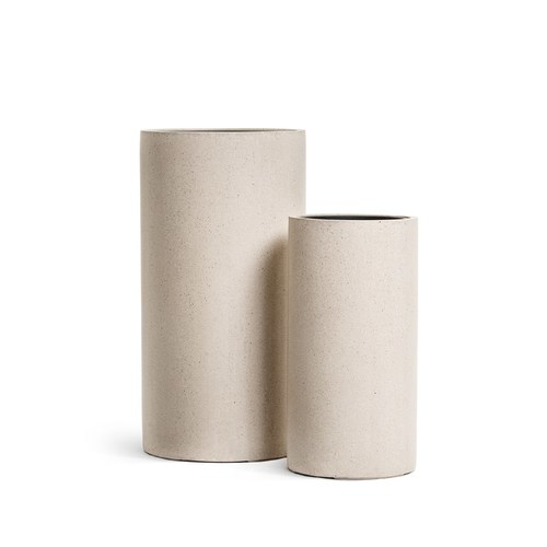 Кашпо Effectory Beton Высокий цилиндр, 80х41 см, белый песок 41.3320-02-029-BE-80 Treez
