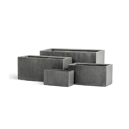 Кашпо Effectory Beton Низкий прямоугольник, 30х60х30 см, темно-серый бетон 41.3319-02-019-GR-060 Treez