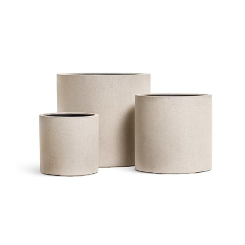 Кашпо Effectory Beton Цилиндр, 41х40 см, белый песок 41.3320-02-028-BE-41 Treez