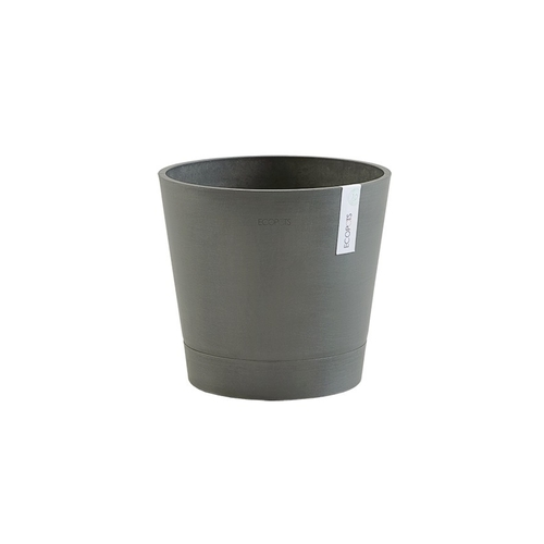 Кашпо Venice с поддоном, 40х35 см, серое 74.010.40G ECOPOTS