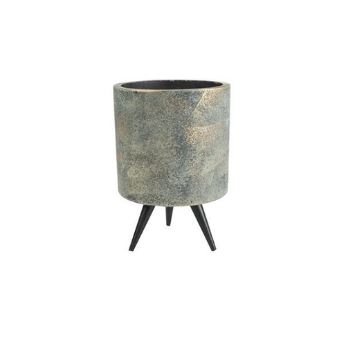 Кашпо керамическое Imre, 7.5х12 см, серо-коричневое 164215 Ter Steege