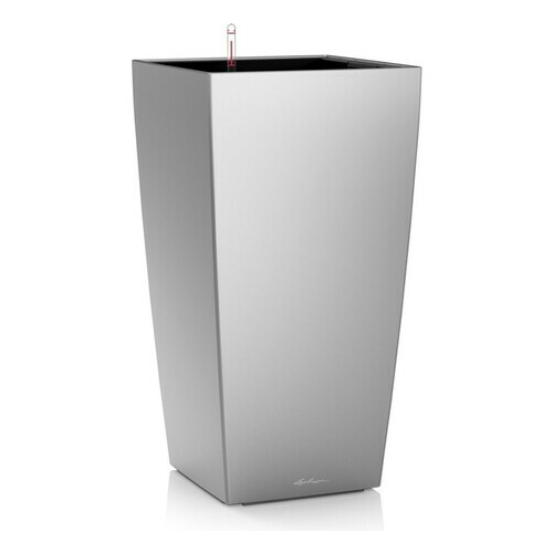 Кашпо Cubico, 40х40х75 см, серебро 11708 Lechuza