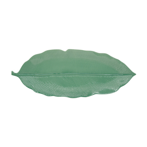 Блюдо Листок светло-зеленый, фарфор, 47х19 см, в подарочной упаковке EL-R2051/LELG Easy Life (R2S)