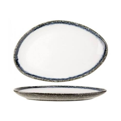 Тарелка овальная Sea Pearl, 26.7x18.5х3 см, серо-белая 9632267 Cosy&Trendy