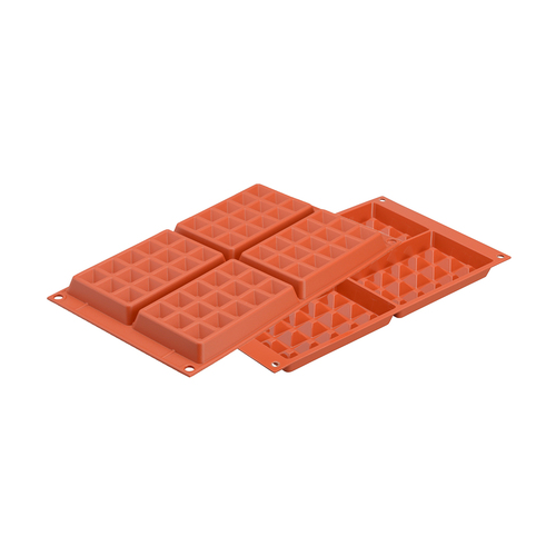 Форма для приготовления вафель Waffel Classic, 17.6х29.8х1.7 см, силиконовая, красная 26.155.00.0065 Silikomart