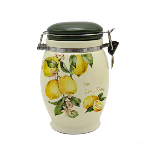 Банка для сыпучих продуктов Лимоны (900 мл), 17.5х11.5х11.5 см 51760 Royal Classics