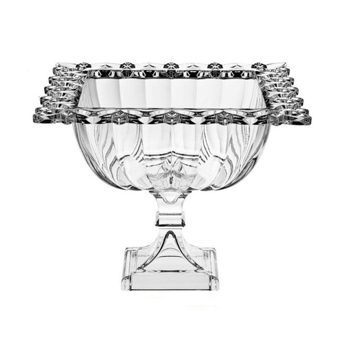 Салатник на ножке Pierced, 29.5 см 990/63122/0/27910/295-109 Crystal Bohemia