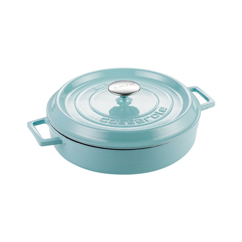 Кастрюля с крышкой низкая (3.5 л), 28 см, бирюзовая LV Y ST 28 K2 Turquoise LAVA