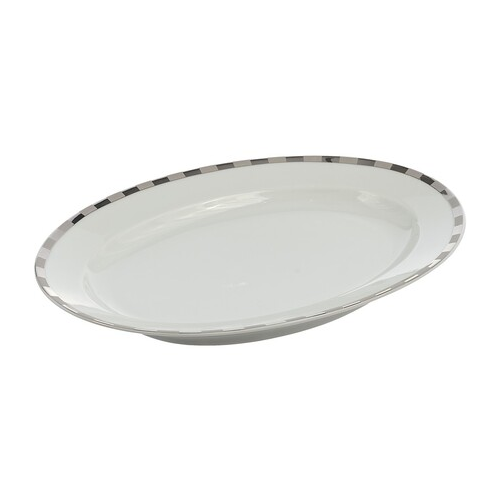 Блюдо овальное Opal Платиновые пластинки Отводка платина, 24 см P1540904JQZ8403200 Thun