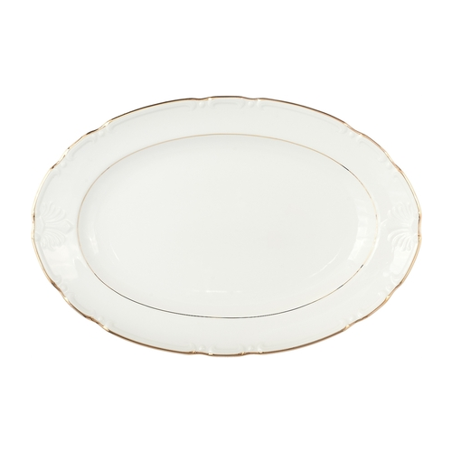 Блюдо овальное Constance Отводка золото, 39 см P1650918JQZ7601100 Thun