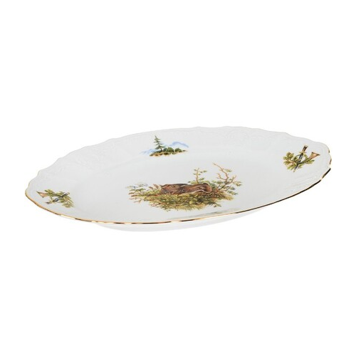 Блюдо овальное Bernadotte Охотничьи сюжеты, 34 см P1750913JQZU001011 Thun