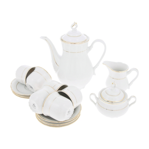 Кофейный сервиз Constance Отводка золото, на 6 персон, 15 пр. P1653301SQ17601100 Thun