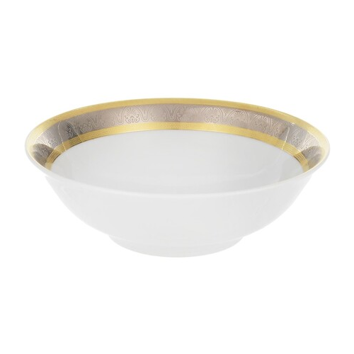 Салатник круглый Opal Широкий кант платина, золото, 16 см P1630675JQZ8400700 Thun