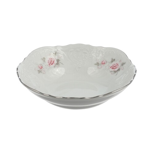 Салатник круглый Bernadotte Бледные розы Отводка платина, 16 см P1750675JQZ5396021 Thun
