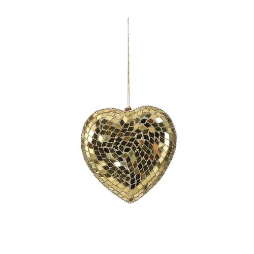 Елочная игрушка Сердце из мозаики, 10 см, шампань 85617 House of Seasons