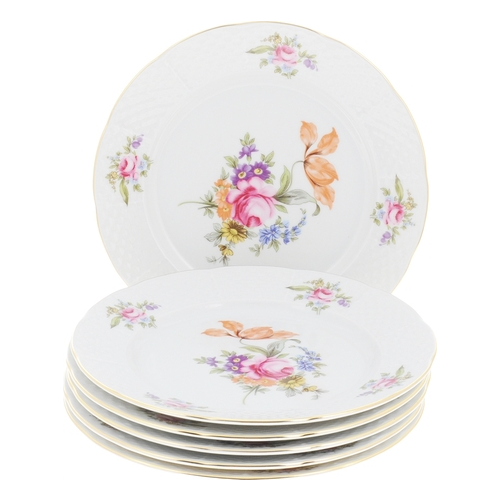 Тарелка десертная Menuet Мейсенский цветок Отводка золото, 19 см, 6 шт P1580099JQZ7032900 Thun