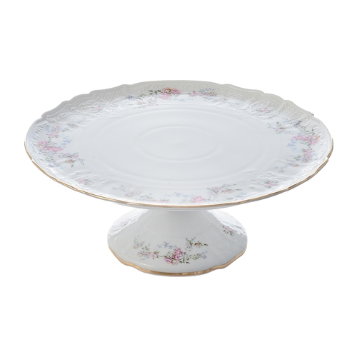 Тарелка для торта на ножке Bernadotte Дикая роза Отводка золото, 32 см P175NP32KQ16468011 Thun