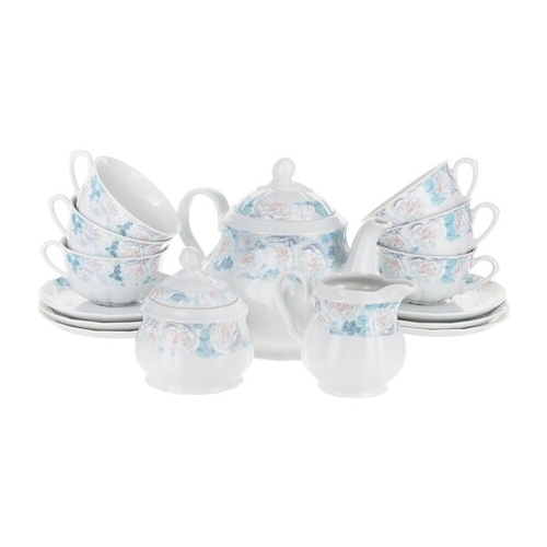 Чайный сервиз на 6 персон Rose Голубая роза, 15 пр. P1554301SQ48021900 Thun