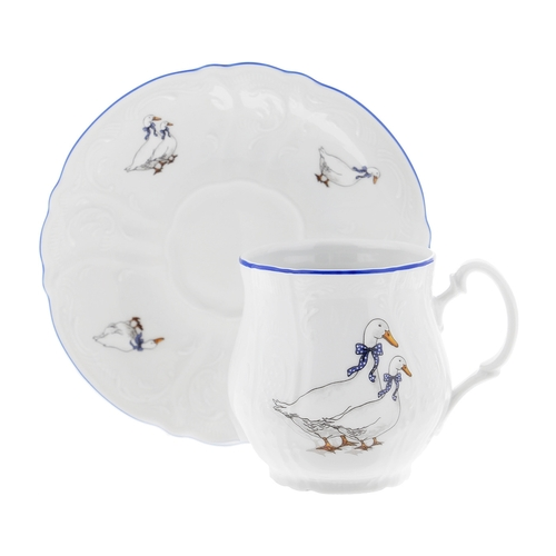 Чашка для чая с блюдцем Bernadotte Гуси (310 мл) P175HP55KQ15936B59 Thun