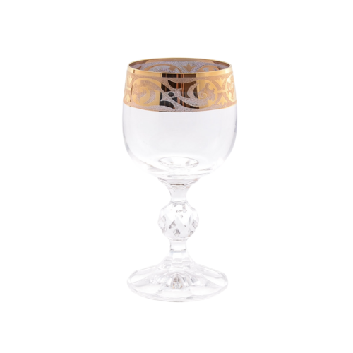 Набор бокалов для вина Клаудиа Золото (150 мл), 6 шт. 30341 Crystalite Bohemia