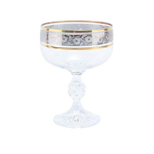 Набор креманок Клаудиа Панто Платина (200 мл), 6 шт. 21001 Crystalite Bohemia