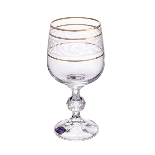 Набор бокалов для вина Клаудиа Золото (230 мл), 6 шт. 45934 Crystalite Bohemia