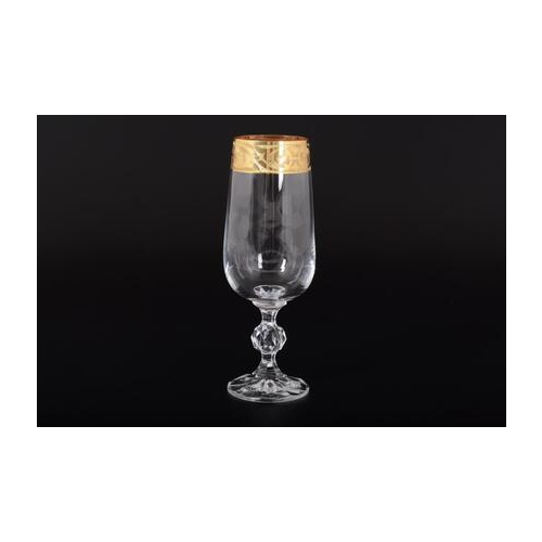 Набор фужеров для шампанского Клаудиа Золото (280 мл), 6 шт. 30338 Crystalite Bohemia