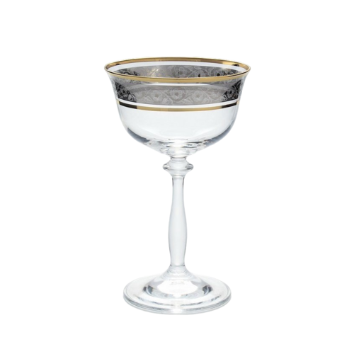 Набор бокалов для мартини Angela Панто Платина (280 мл), 6 шт. 35581 Crystalite Bohemia