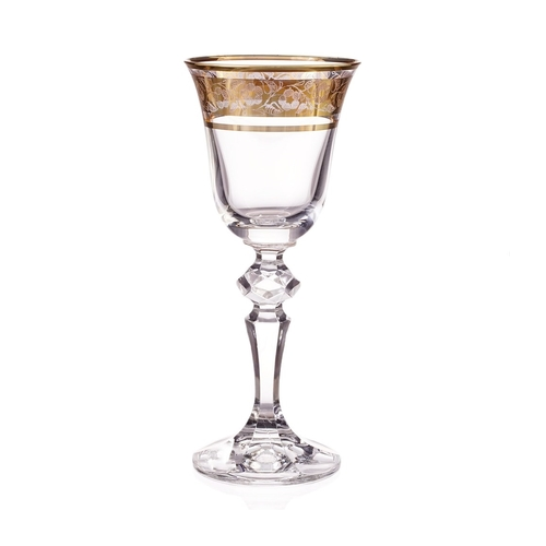 Набор рюмок Кристина Золото Kvetna (60 мл), 6 шт. 41235 Crystalite Bohemia