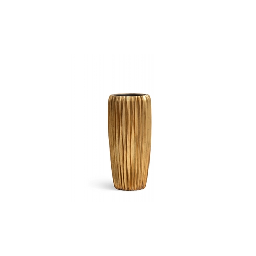 Кашпо Effectory Metal Высокий конус Design Wave, 75х34 см, сусальное золото 41.3321-07-047-GLD-075 Treez