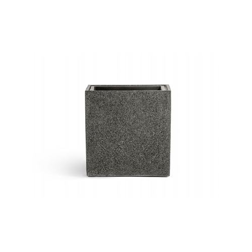 Кашпо Effectory Stone Куб, 30х30х30 см, темно-серый камень 41.3321-01-064-GR-30 Treez