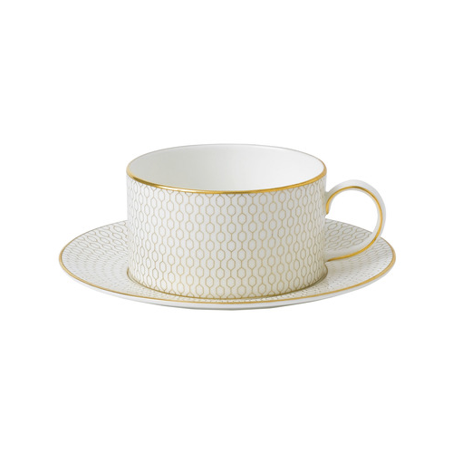 Чашка чайная с блюдцем Аррис (220 мл), белая WGW-40007548 Wedgwood