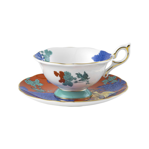 Чашка чайная с блюдцем Золотой попугай (140 мл) WGW-1057271 Wedgwood