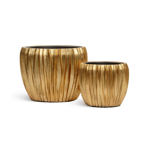Кашпо Effectory Metal Чаша Design Wave, 38х32 см, сусальное золото 41.33-07-22-085-GLD-38 Treez