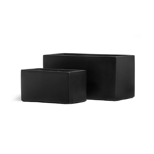 Кашпо Effectory Black Stone Низкий узкий прямоугольник, 60х30х28 см, антрацит 41.33-12-22-079-BLCK-60 Treez