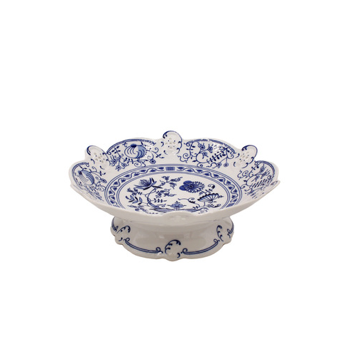 Миска на ножке глад. ажур. Соната Луковый рисунок, 26.5 см 38116156-0055 Leander