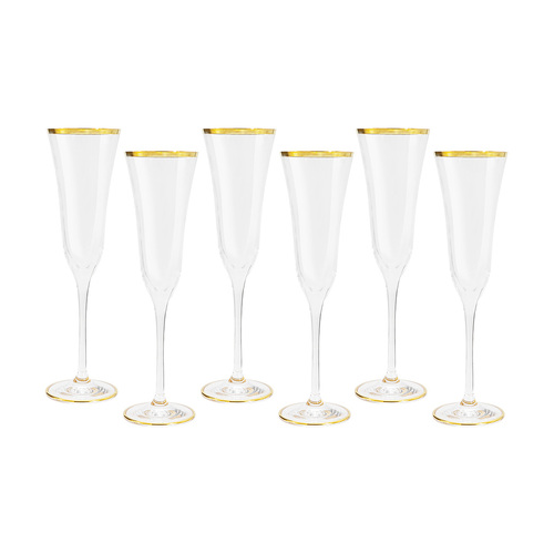Набор бокалов для шампанского Сабина золото (175 мл), 6 шт. SM-4155/G Same