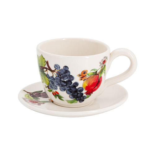 Чашка с блюдцем Tutti Frutti (400 мл) HS7-933TP-30047 Home & Style