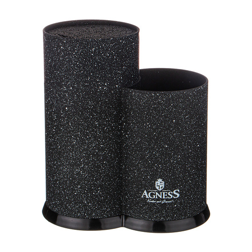 Подставка для ножей универсальная Black Marble, 22х20х12 см 911-685 Agness