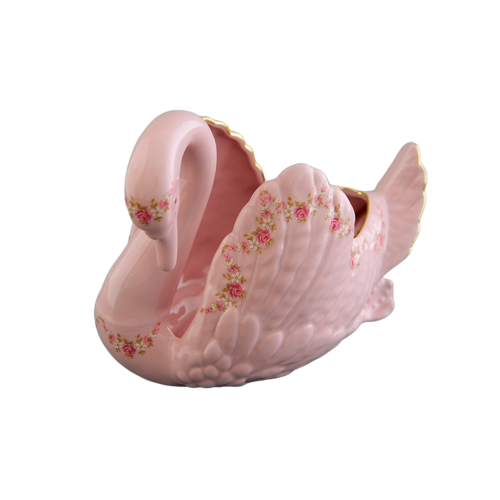 Конфетница-лебедь Соната Мелкие цветы, розовый 20218426-0158 Leander