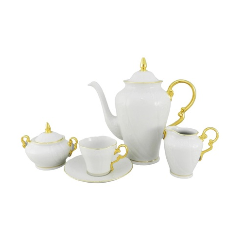 Сервиз кофейный Эла Отводка золото, 15 пр. 26160714-2604L Leander
