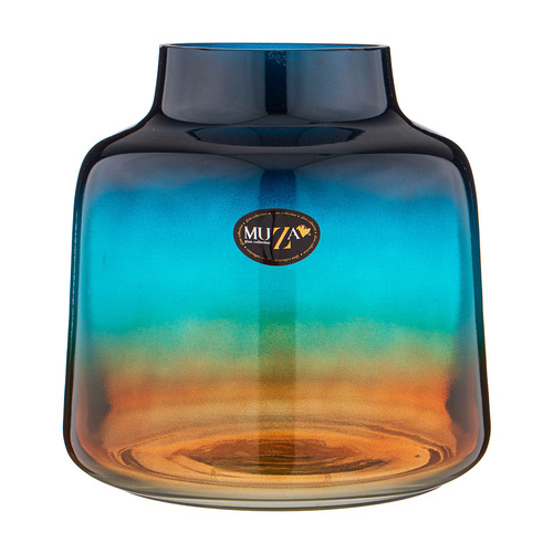 Ваза Leona blue amber, 20 см 380-760 Muza