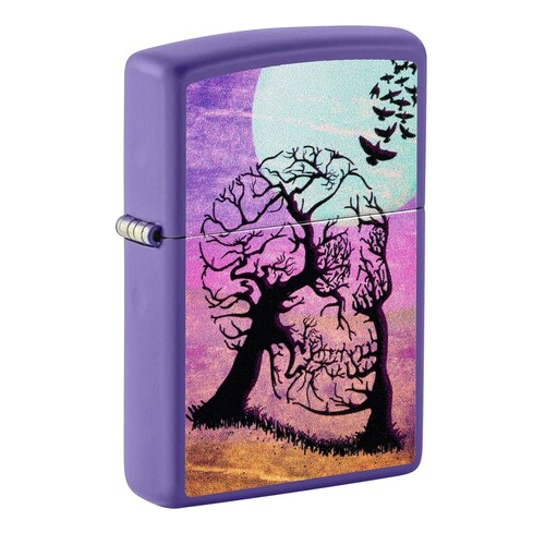 Зажигалка Skull Tree с покрытием Purple Matte, 38x13x57 мм, фиолетовый 48638 ZIPPO