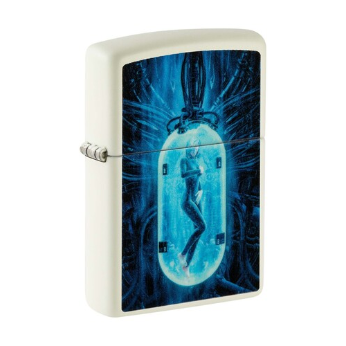 Зажигалка Woman in Tube с покрытием Glow In The Dark Green, 38x13x57 мм, белая 48520 ZIPPO