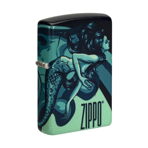 Зажигалка Mermaid Design с покрытием 540 Matte, 38x13x57 мм, черная матовая 48605 ZIPPO